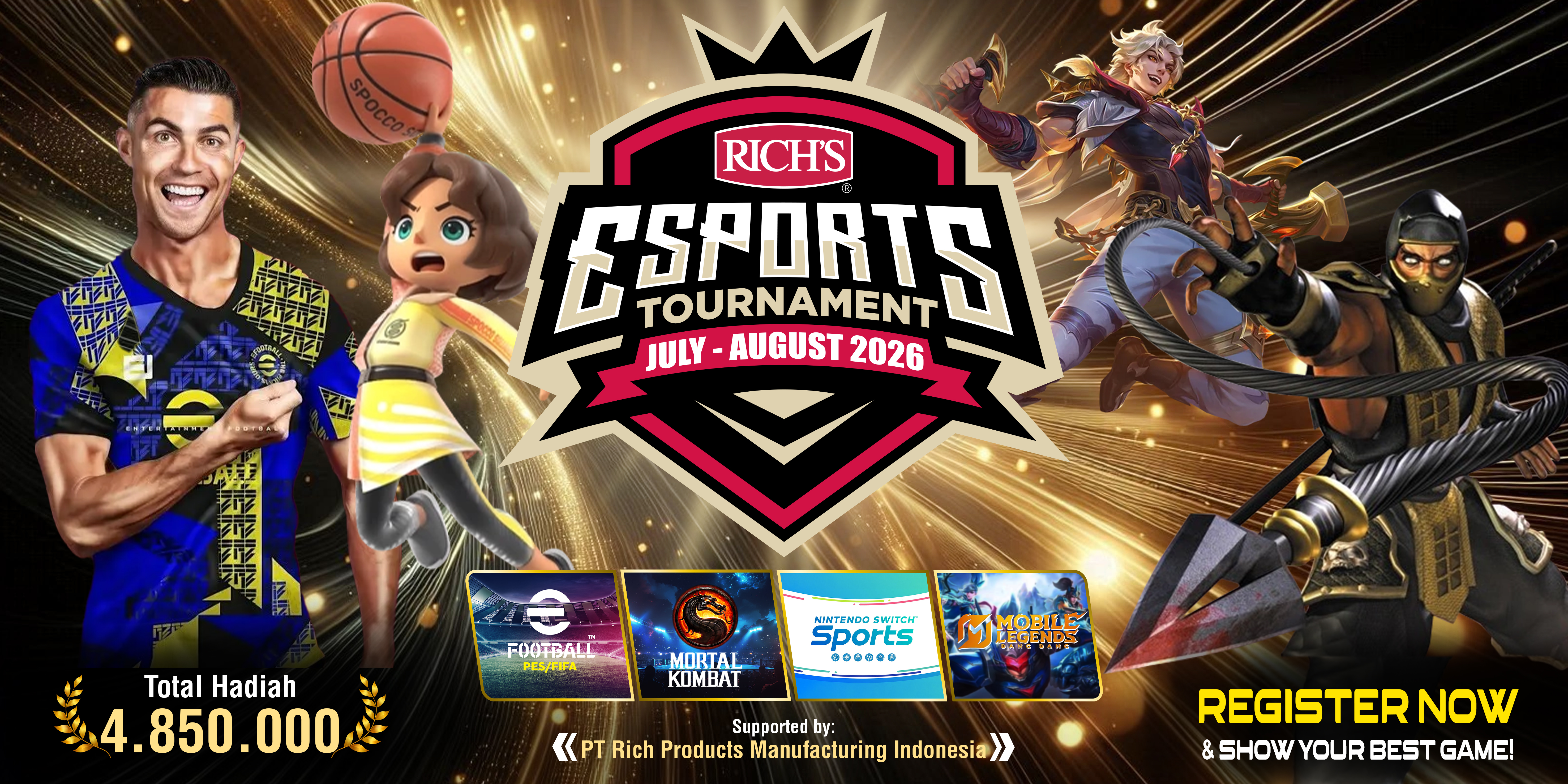 Spanduk Rich's E-Sport 2026